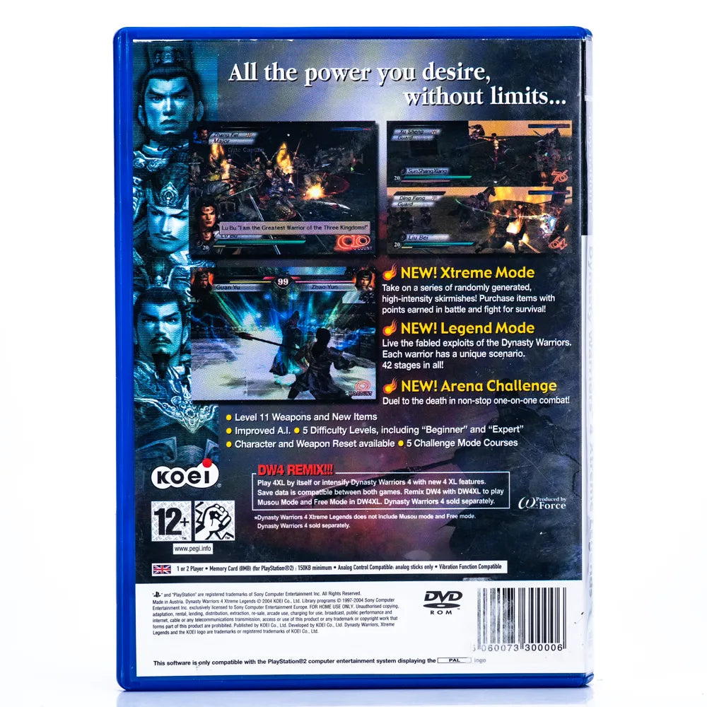 Dynasty Warriors 4: Xtreme Legends - PS2 Spill - Retrospillkongen