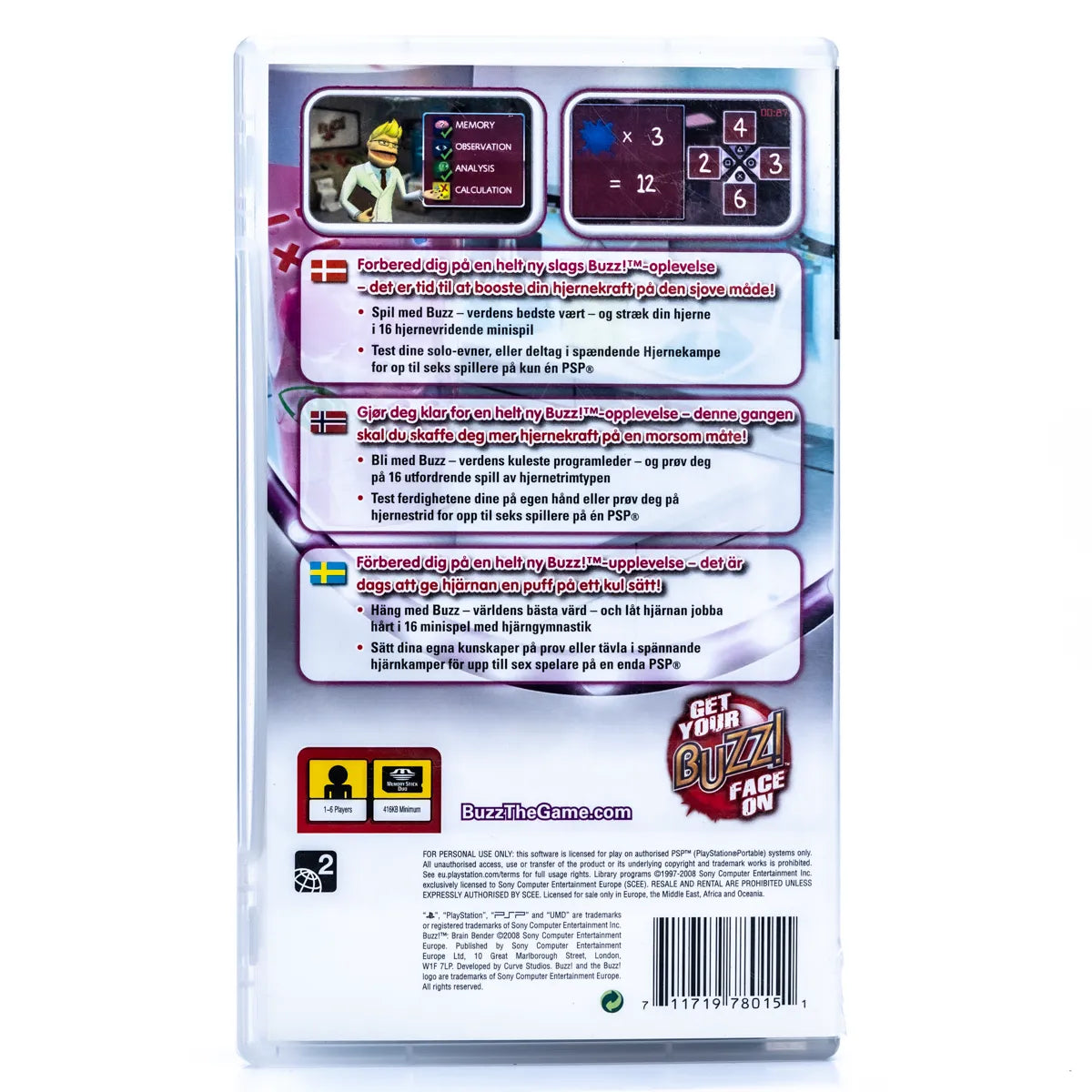 Buzz! Brain Bender - PSP spill - Retrospillkongen