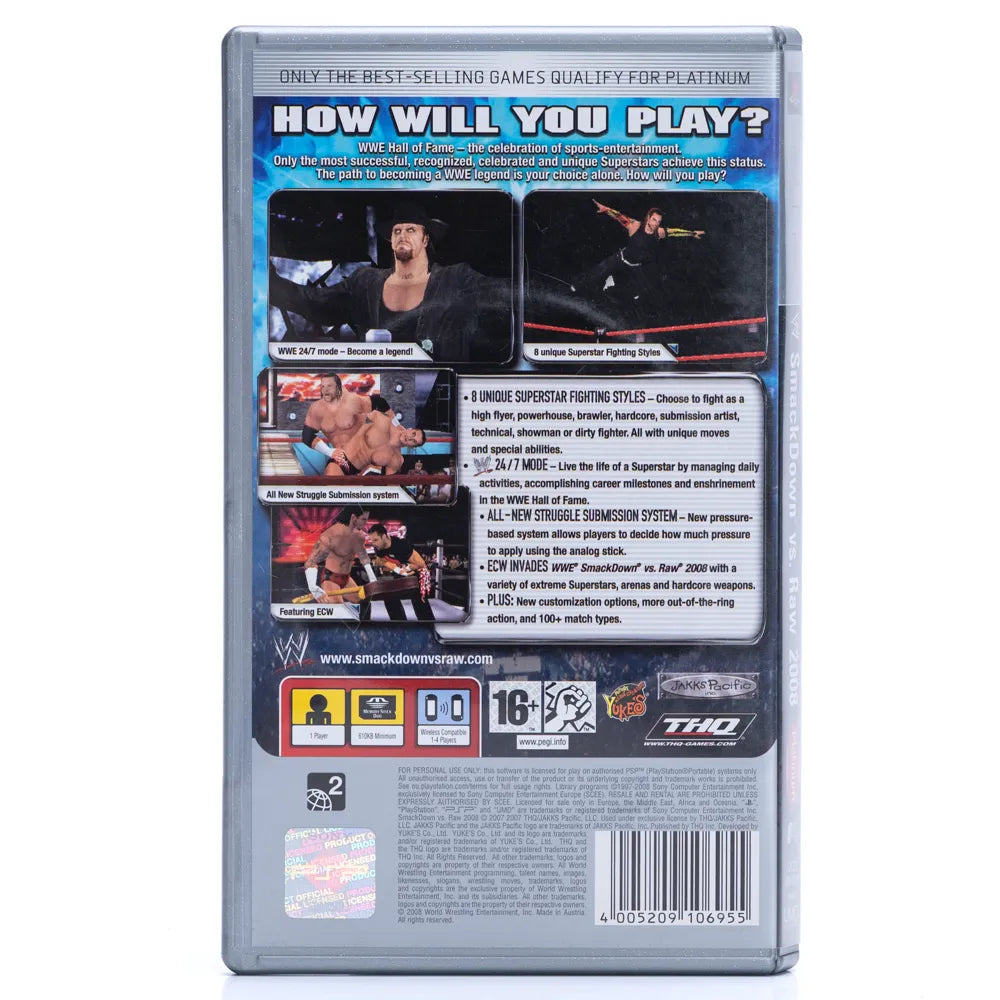 WWE SmackDown vs. Raw 2008 - PSP spill
