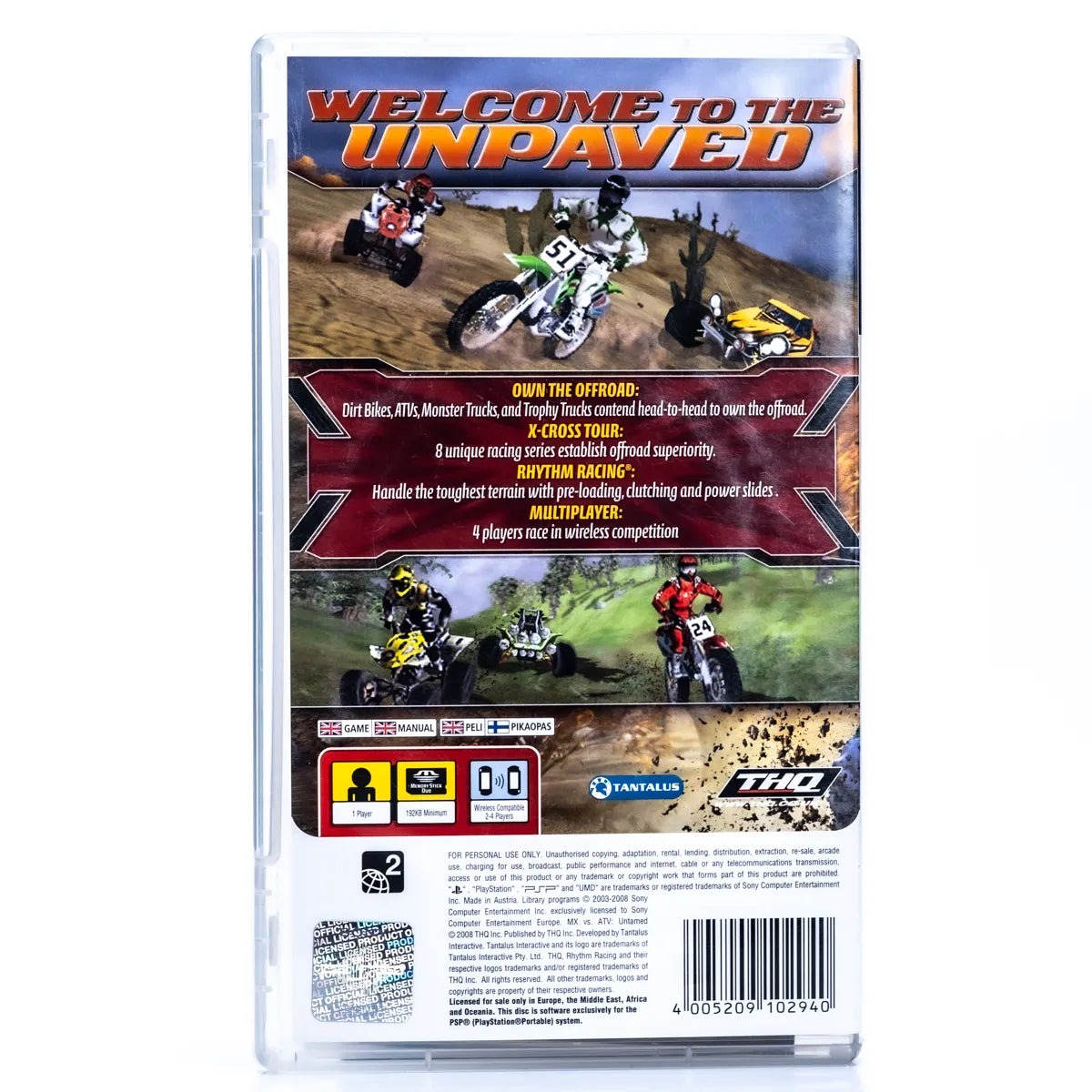 MX vs ATV Untamed - PSP spill - Retrospillkongen