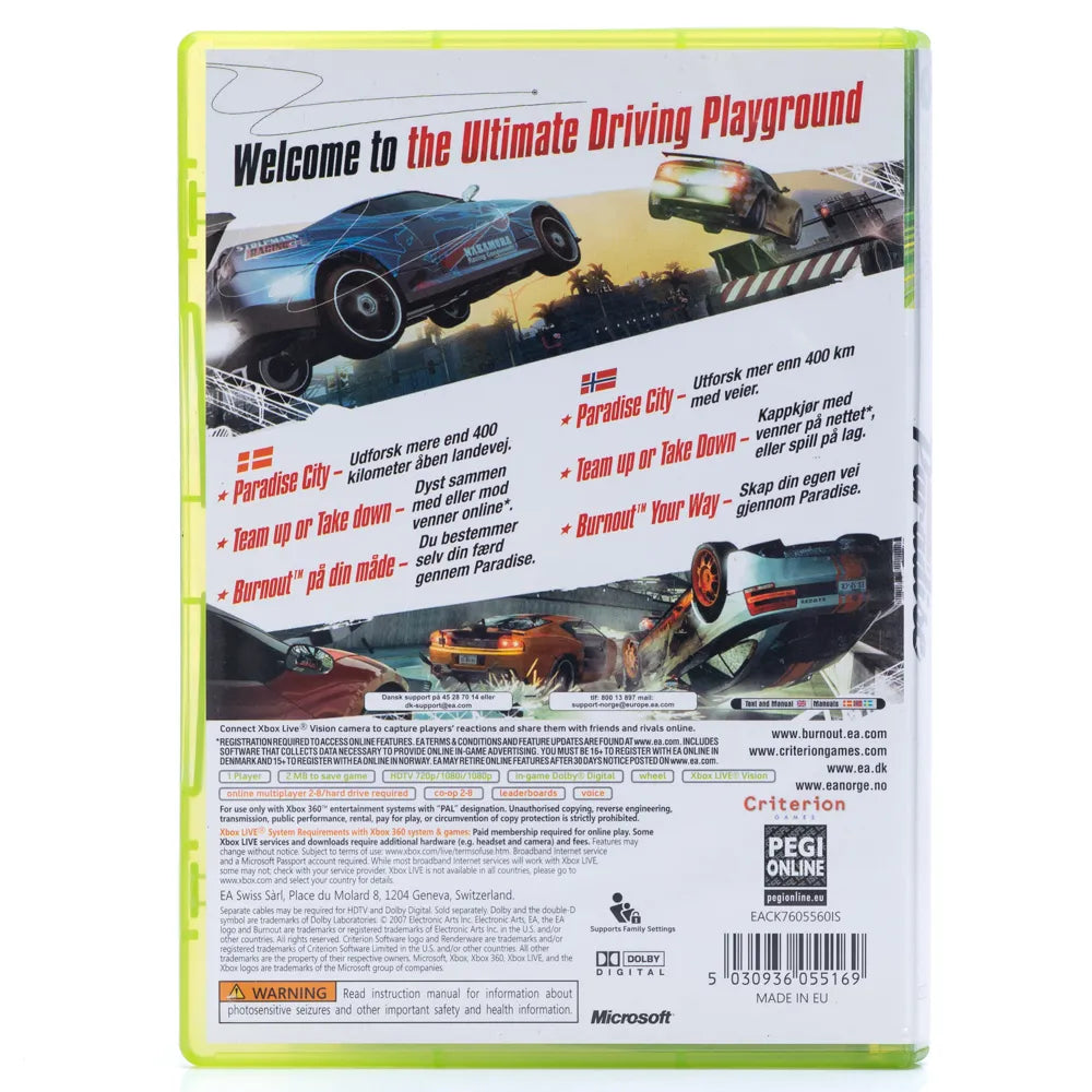 Burnout: Paradise - Xbox 360 spill - Retrospillkongen