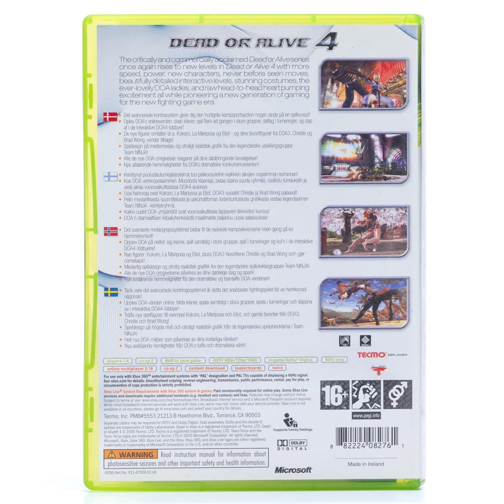 Dead or Alive 4 - Xbox 360 spill - Retrospillkongen