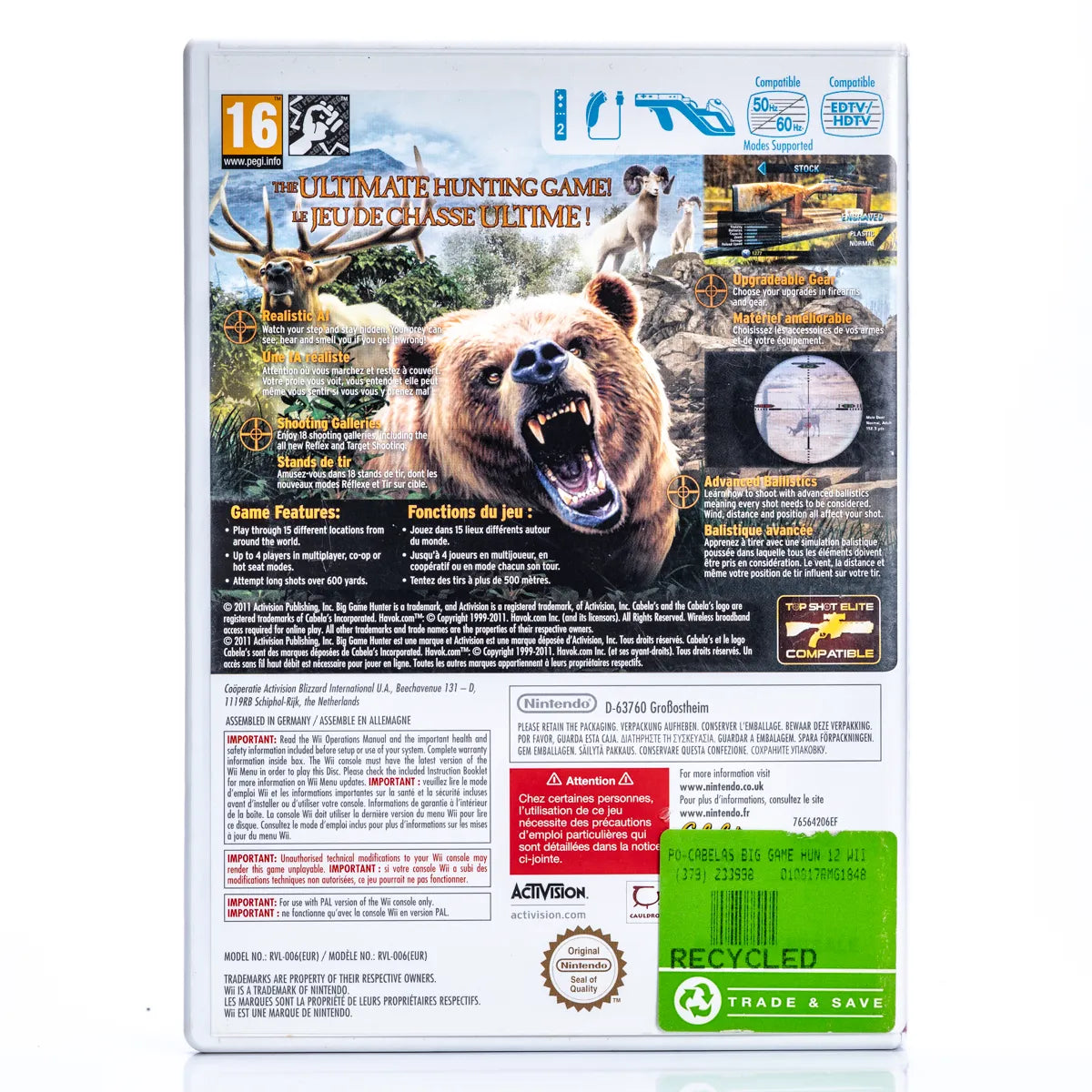Cabela's Big Game Hunter 2012 - Wii Spill - Retrospillkongen