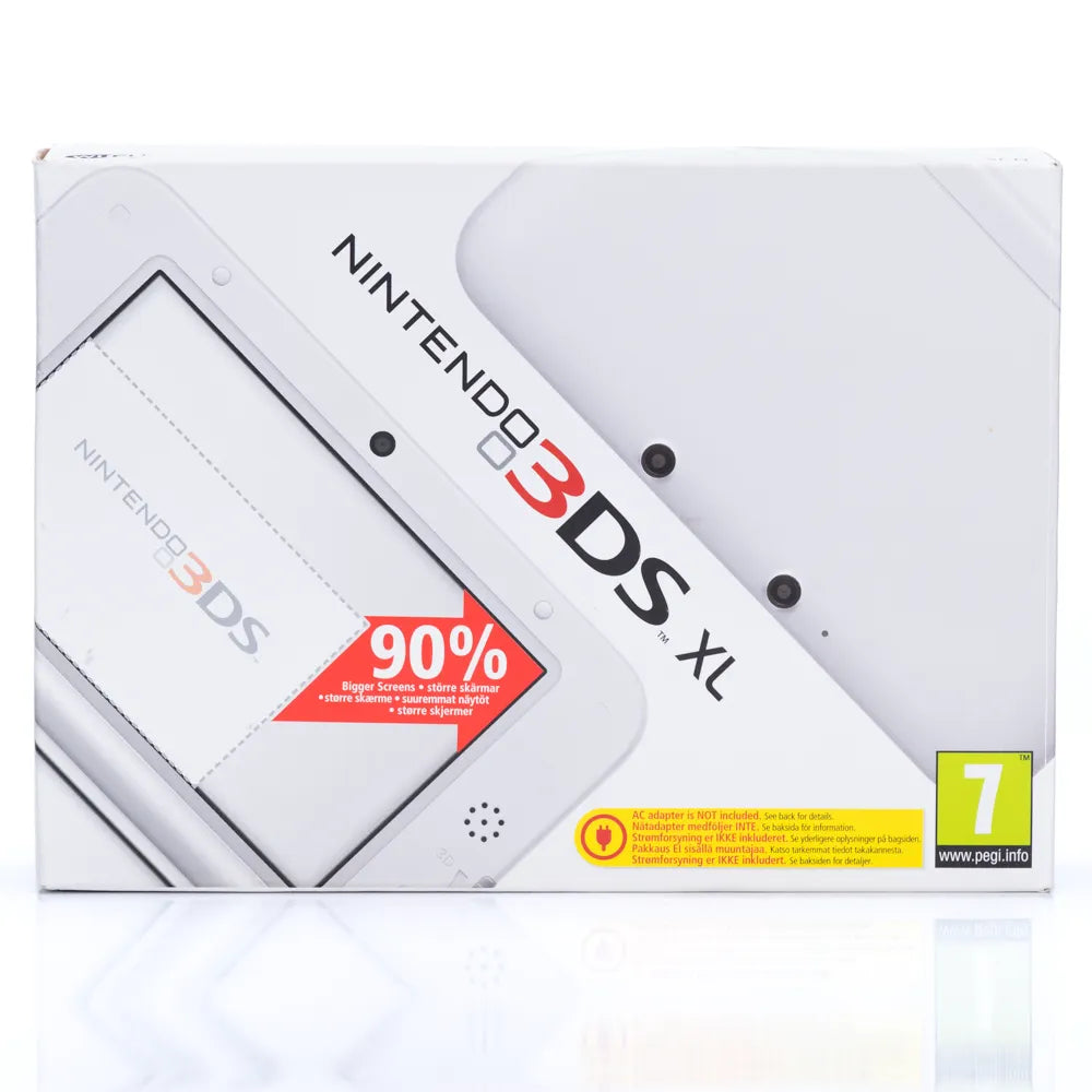 Nintendo 3DS XL White Konsoll m/Strømadapter (i Eske)