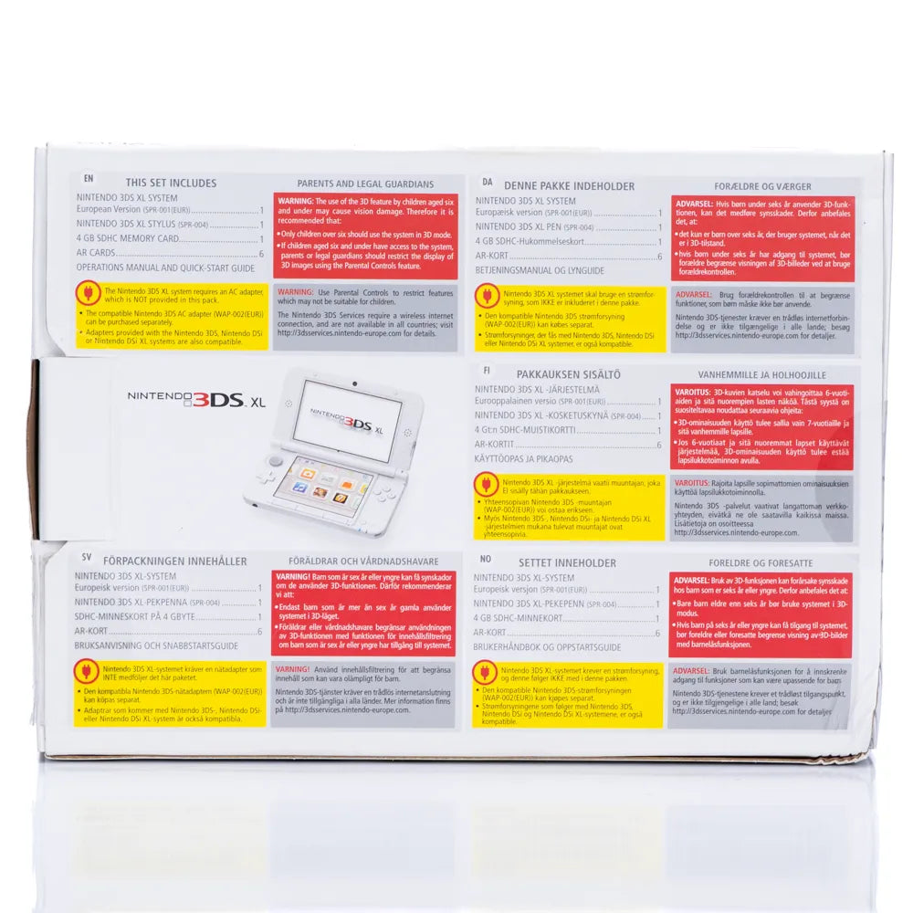 Nintendo 3DS XL White Konsoll m/Strømadapter (i Eske)