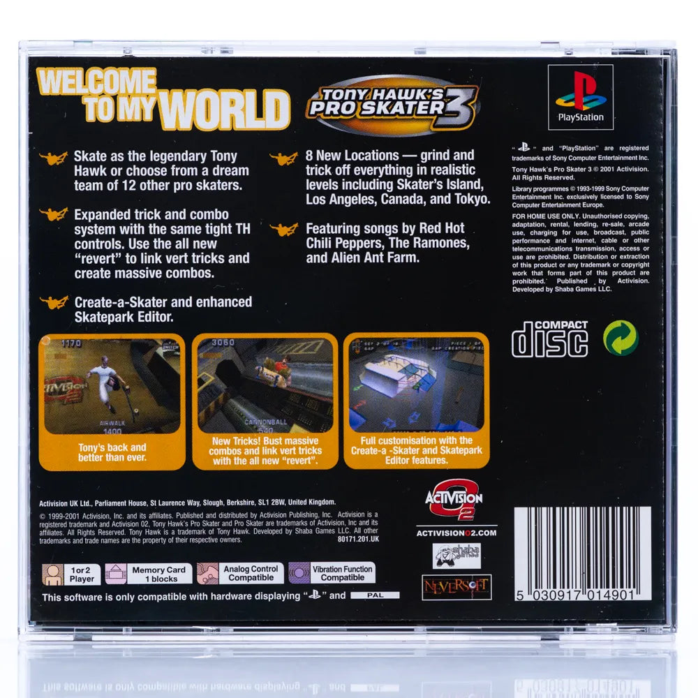 Tony Hawk's Pro Skater 3 - PS1 spill - Retrospillkongen