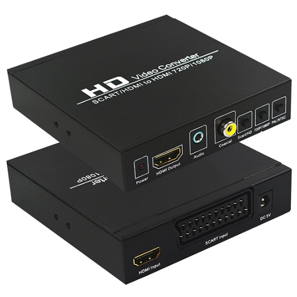 SCART til HDMI Omformer Adapter (Full HD 1080P/720P) - Retrospillkongen