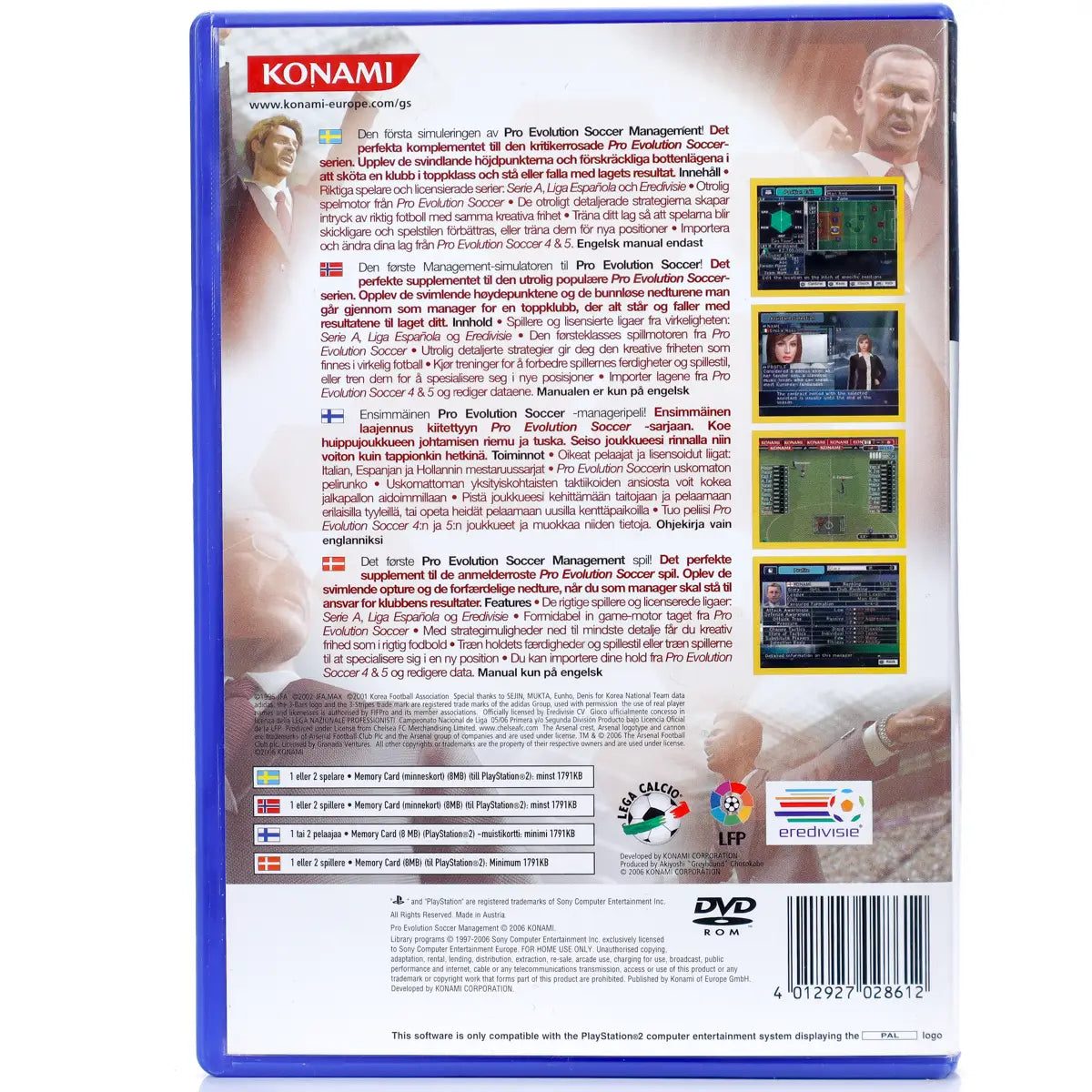 Pro Evolution Soccer Management - PS2 spill - Retrospillkongen