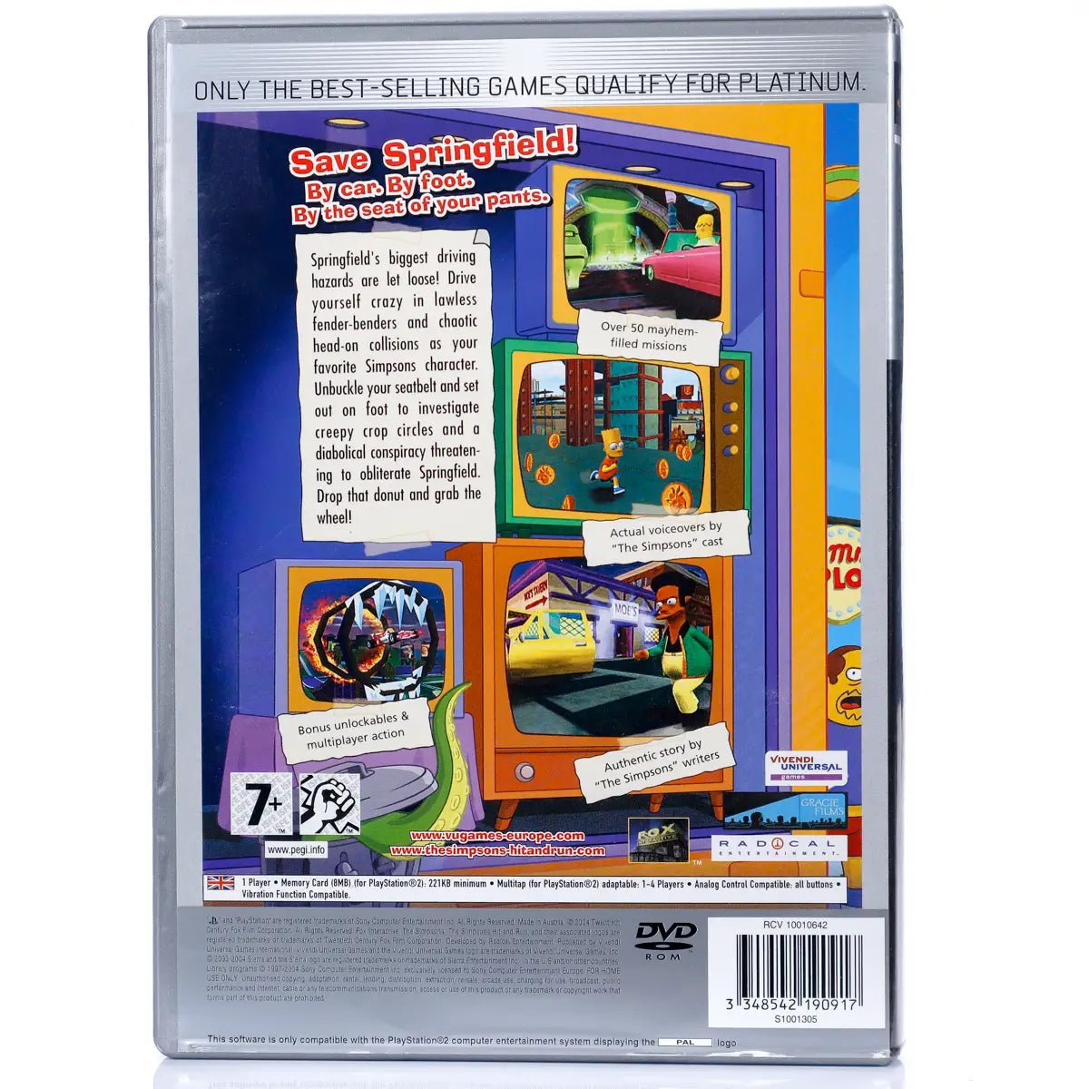 The Simpsons: Hit & Run - PS2 spill - Retrospillkongen