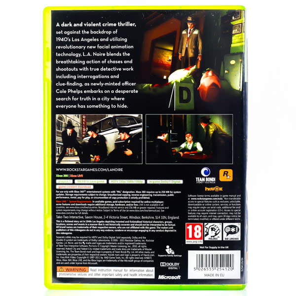 L.A. Noire - Xbox 360 spill - Retrospillkongen