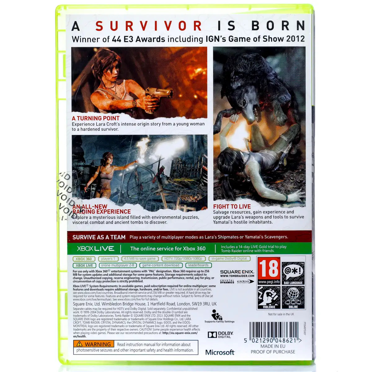 Tomb Raider - Xbox 360 spill - Retrospillkongen