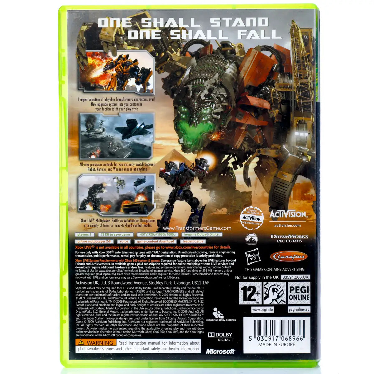 Transformers: Revenge of the Fallen - Xbox 360 spill - Retrospillkongen