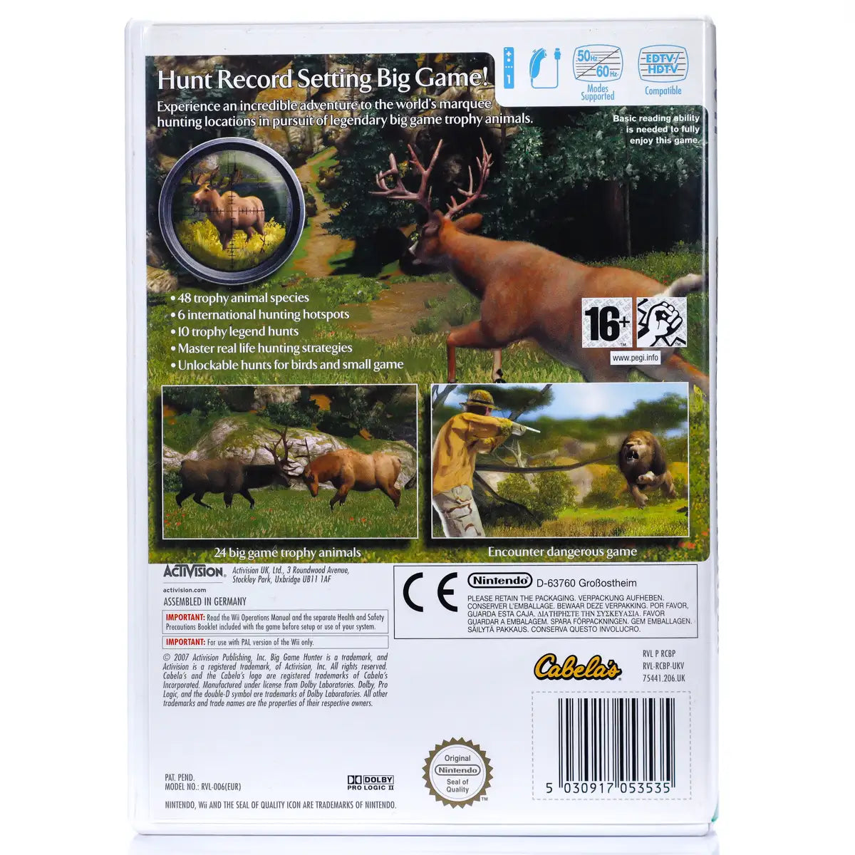 Cabela's Big Game Hunter - Wii spill - Retrospillkongen