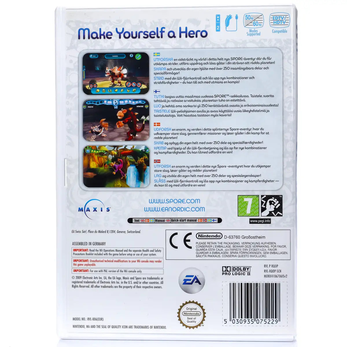 Spore Hero - Wii spill - Retrospillkongen