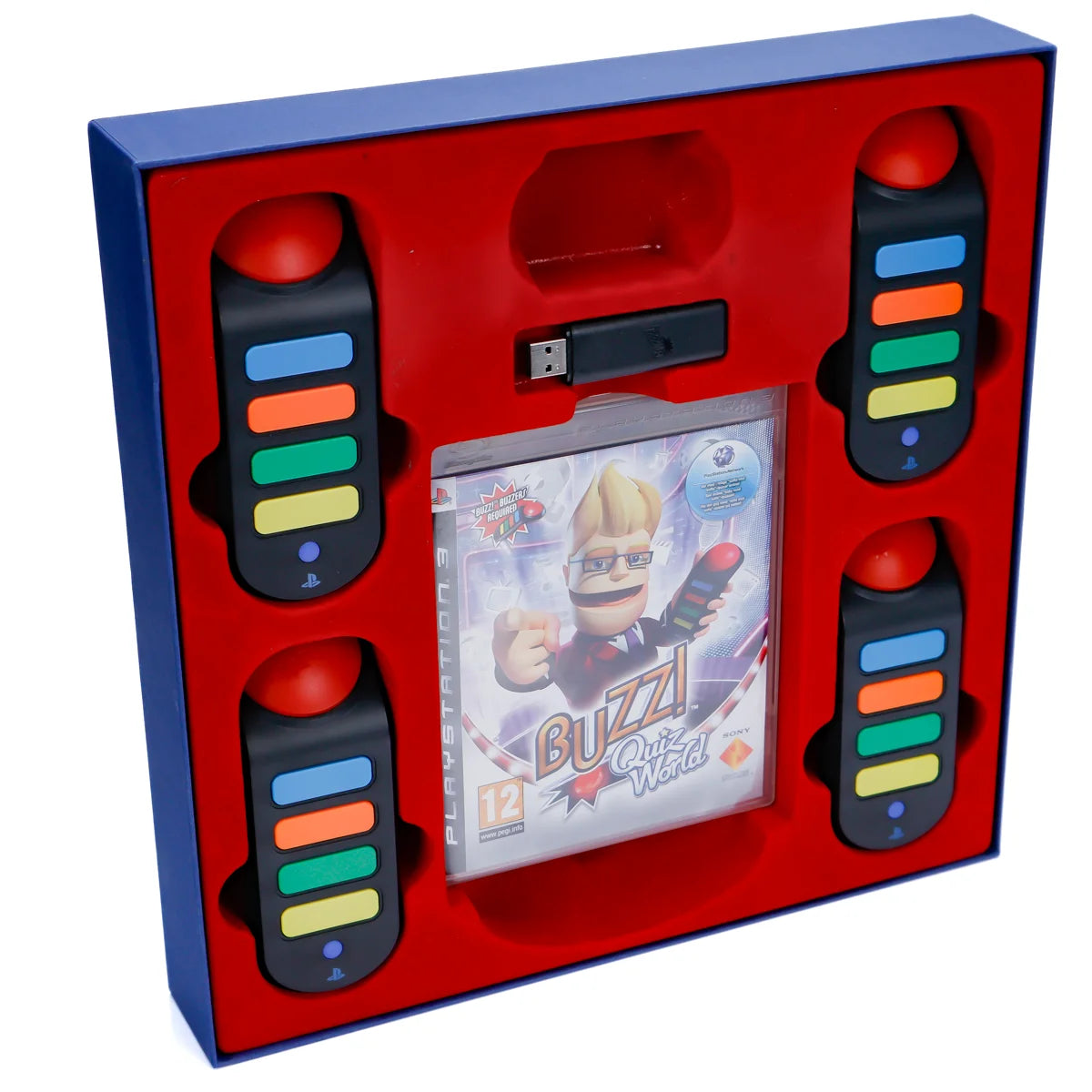 Sony Wireless Buzz! Spillpakke - Buzz! Quiz World og Buzz! Quiz Tv - PS3 spill - Retrospillkongen