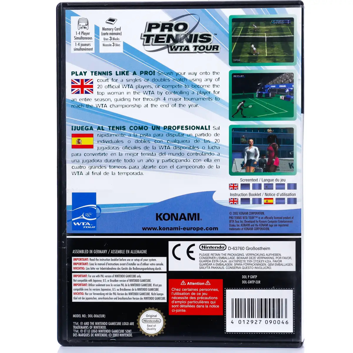 WTA Tour Tennis: Pro Evolution - Gamecube spill - Retrospillkongen