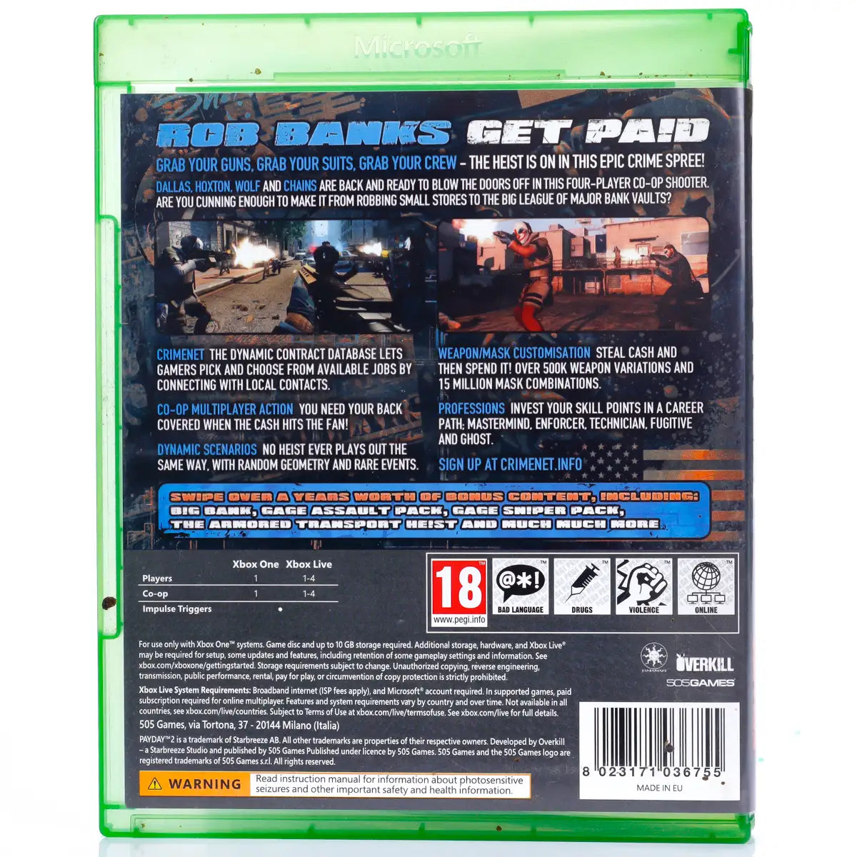 Payday 2: Crimewave Edition - Xbox One spill - Retrospillkongen