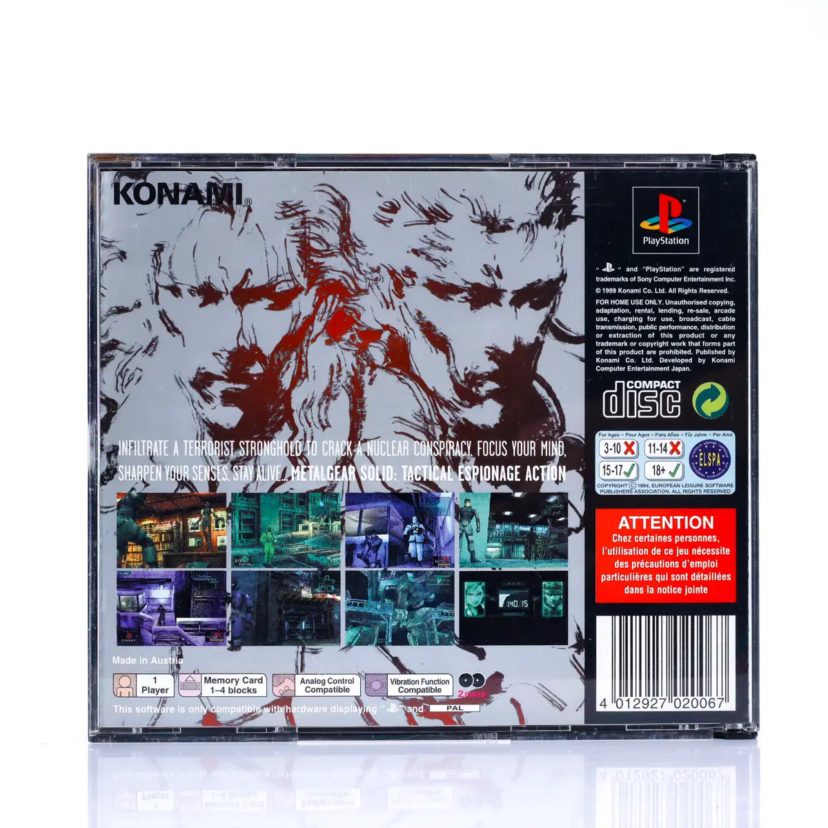 Tactical Espionage Action: Metal Gear Solid - PS1 spill - Retrospillkongen