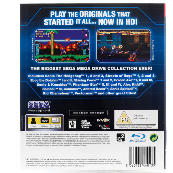 SEGA Mega Drive Ultimate Collection - PS3 spill - Retrospillkongen