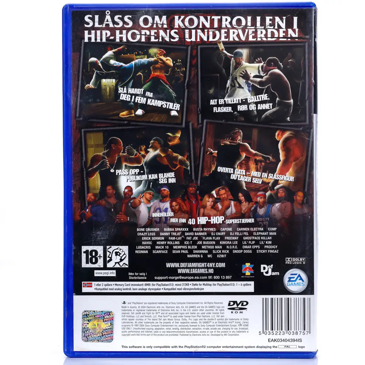 Def Jam: Fight for NY - PS2 Spill - Retrospillkongen