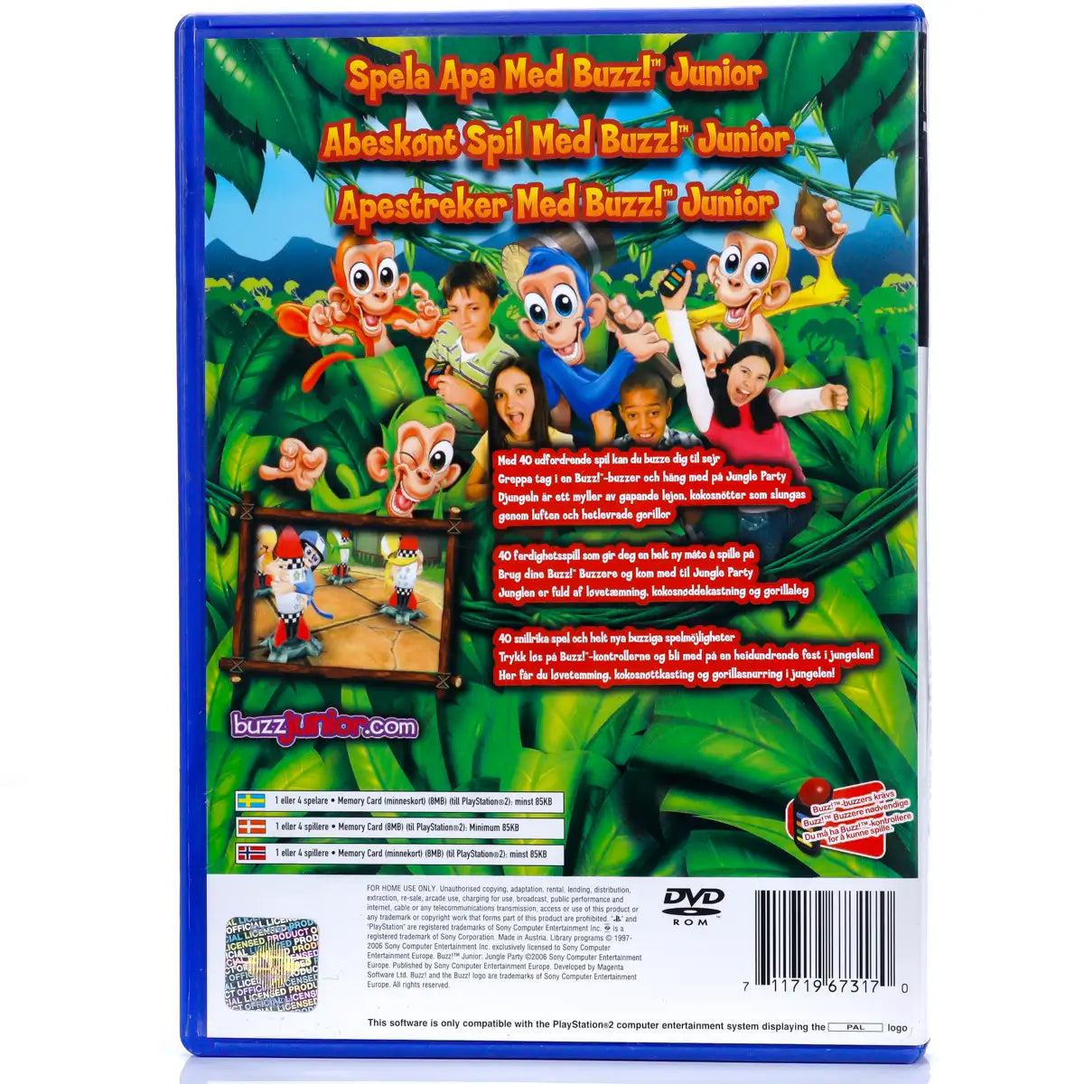 Buzz Junior!: Jungle Party - PS2 Spill (Ape Buzz) - Retrospillkongen