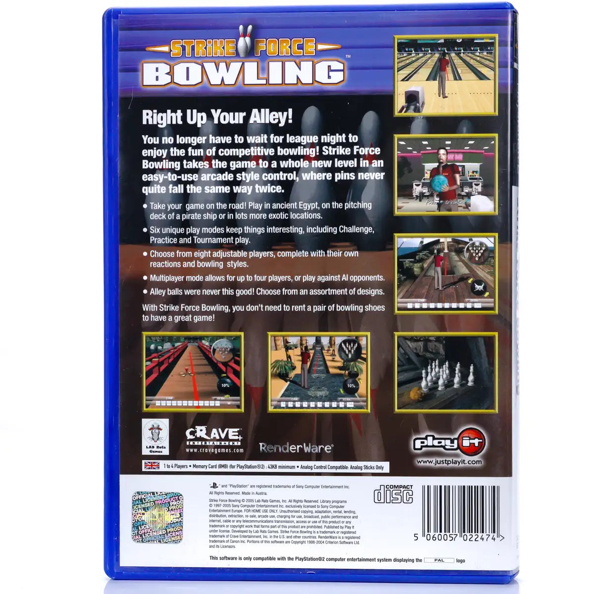 Strike Force Bowling - PS2 Spill - Retrospillkongen
