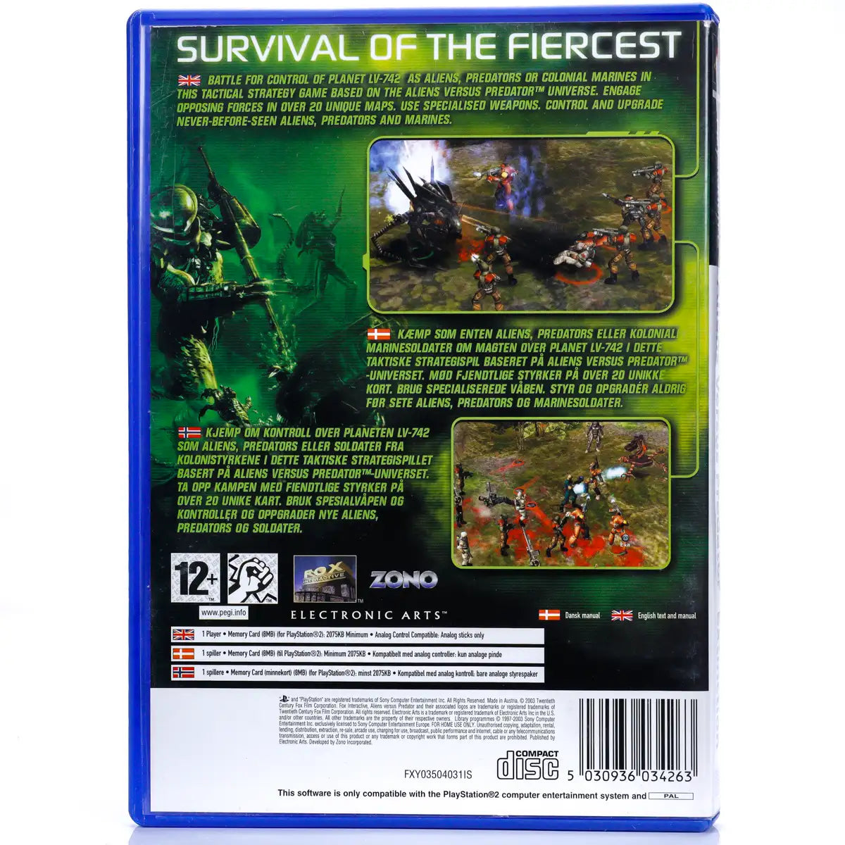 Aliens Versus Predator: Extinction - PS2 Spill - Retrospillkongen