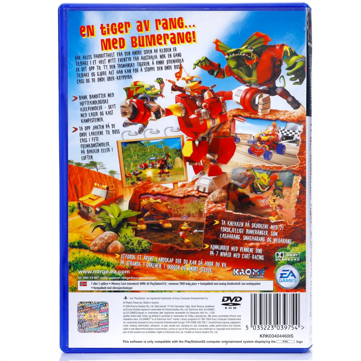 Ty 2 the Tasmanian Tiger Skogens Redning - PS2 spill - Retrospillkongen