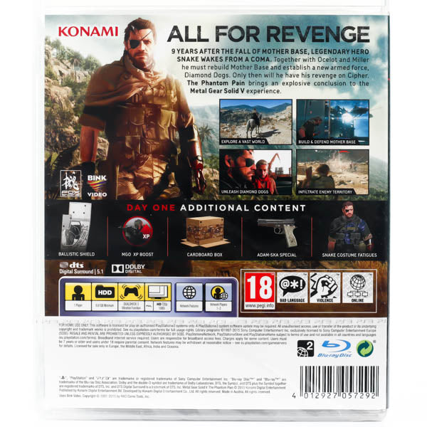 Metal Gear Solid V: The Phantom Pain - PS3 spill (Forseglet) - Retrospillkongen