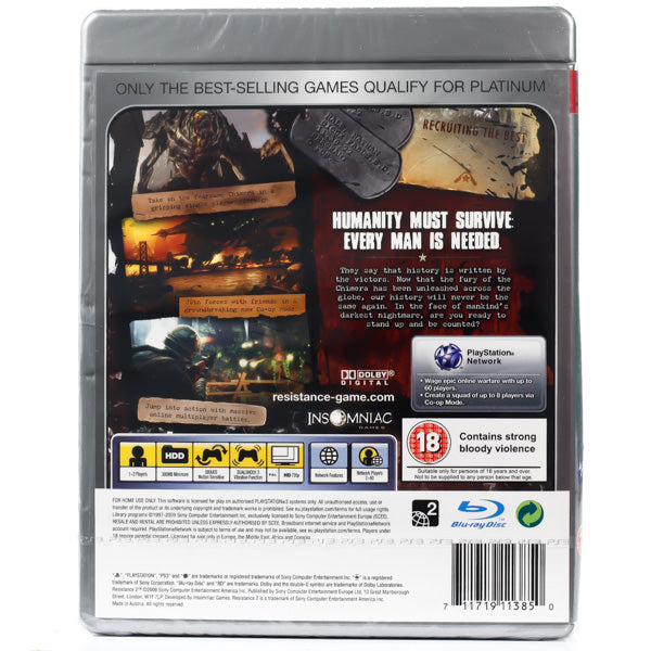 Resistance 2 - PS3 spill (Forseglet) - Retrospillkongen