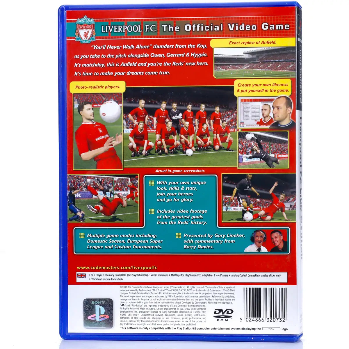 Liverpool FC Club Football - PS2 Spill - Retrospillkongen