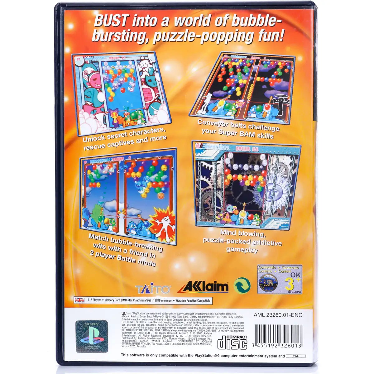 Super bust a move - PS2 spill - Retrospillkongen