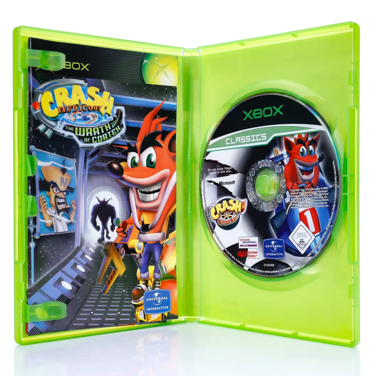 Crash Bandicoot: The Wrath of Cortex and Crash Nitro Kart Double Pack - Xbox spill - Retrospillkongen