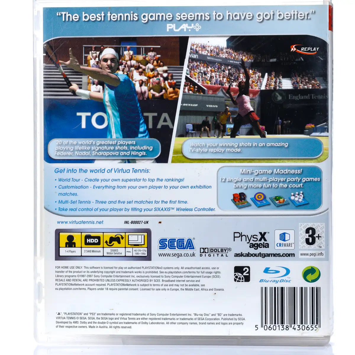 Virtua Tennis 3 - PS3 spill - Retrospillkongen