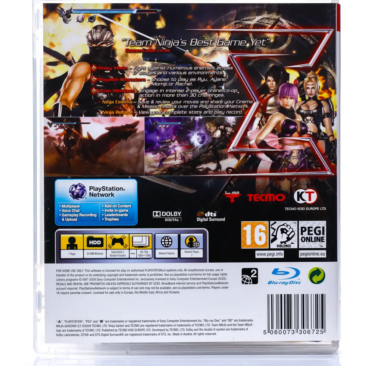 Ninja Gaiden Sigma 2 - PS3 Spill - Retrospillkongen