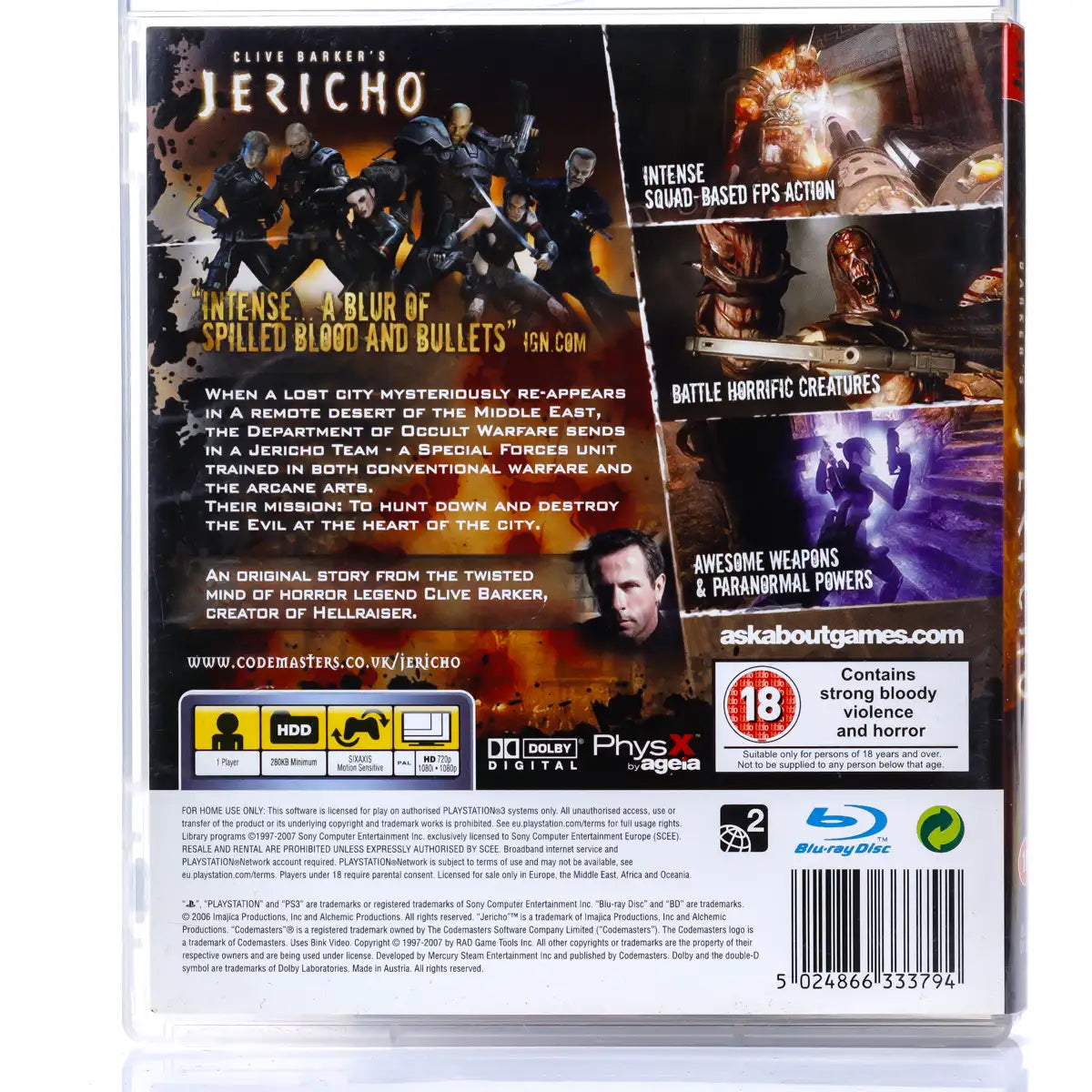 Clive Barker's Jericho - PS3 spill - Retrospillkongen