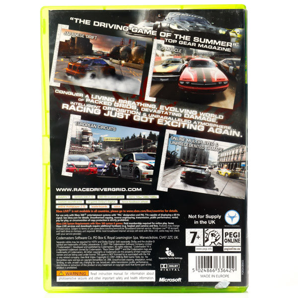 RaceDriver: GRID - Xbox 360 spill - Retrospillkongen