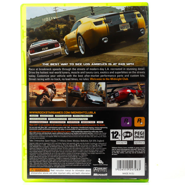 Midnight Club: Los Angeles - Xbox 360 spill - Retrospillkongen