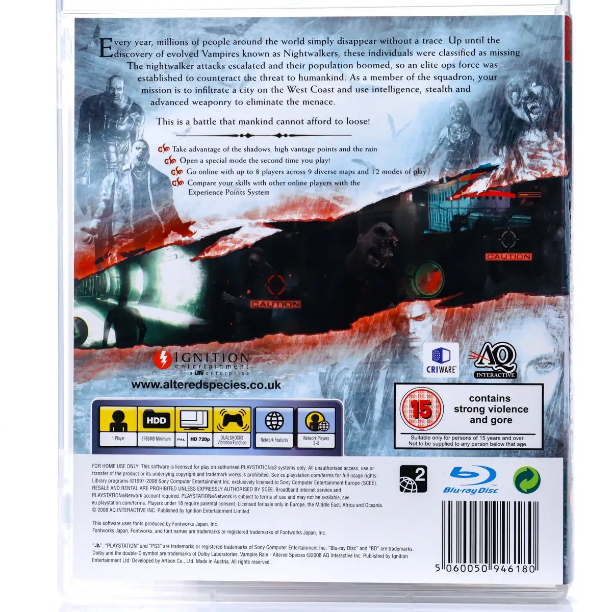 Vampire Rain: Altered Species - PS3 spill - Retrospillkongen