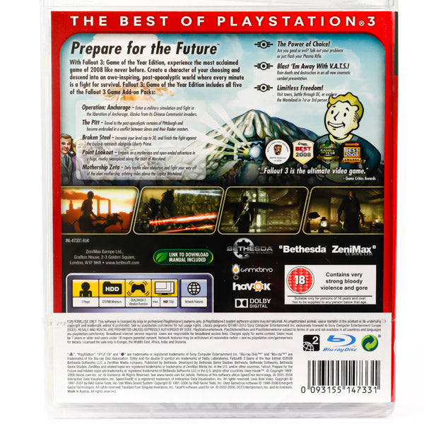 Fallout 3: Game of the Year Edition - PS3 spill (Forseglet) - Retrospillkongen