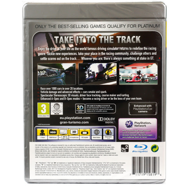 Gran Turismo 5 Platinum - PS3 spill (Forseglet) - Retrospillkongen