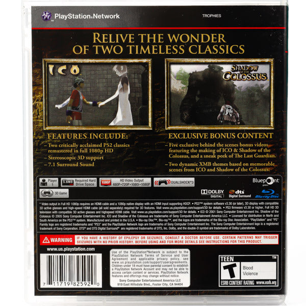 The Ico & Shadow of the Colossus Collection - PS3 spill (Regionfri NTSC versjon) - Retrospillkongen