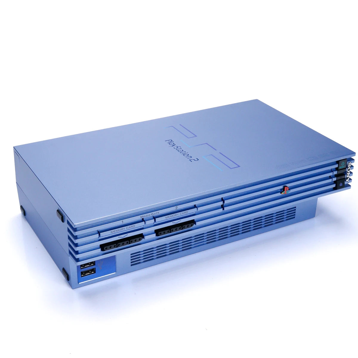 Sony PlayStation 2 Bakoverkompatibel Aqua Blue Konsoll - Kun Konsoll - PS2 - Retrospillkongen