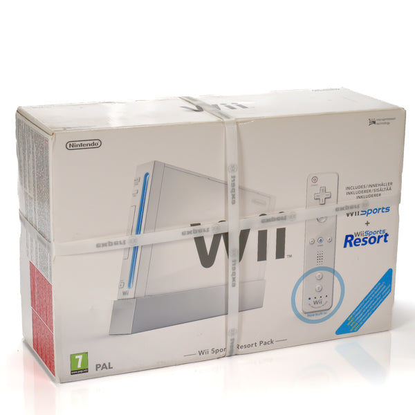 Forseglet Nintendo Wii Sports Resort + Wii Sport Konsoll Pakke - Komplett i eske - Retrospillkongen
