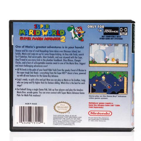 Super Mario World: Super Mario Advance 2 - GBA spill (Fanmade cover) - Retrospillkongen