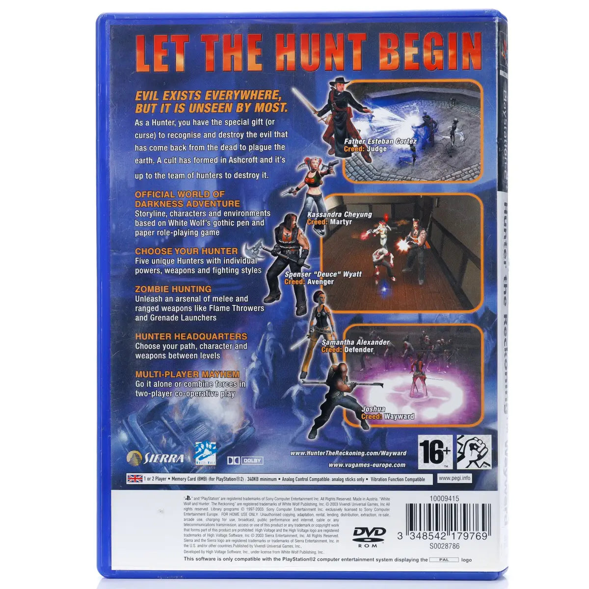 Hunter: The Reckoning - Wayward - PS2 Spill - Retrospillkongen