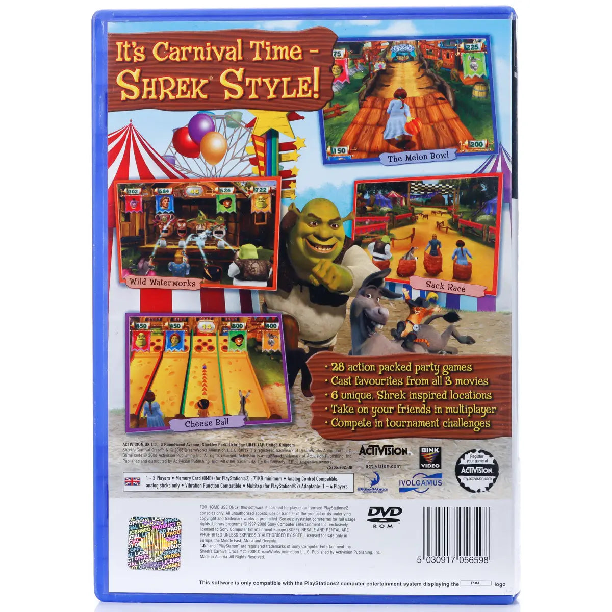 Shrek's Carnival Craze Party Games - PS2 Spill - Retrospillkongen
