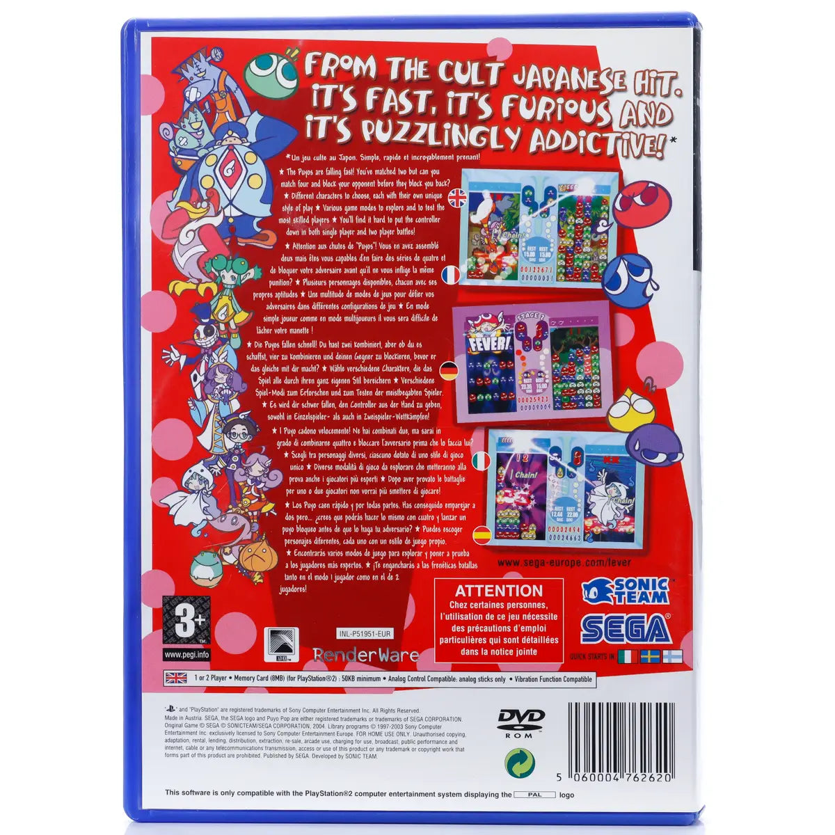 Puyo Pop Fever - PS2 spill - Retrospillkongen