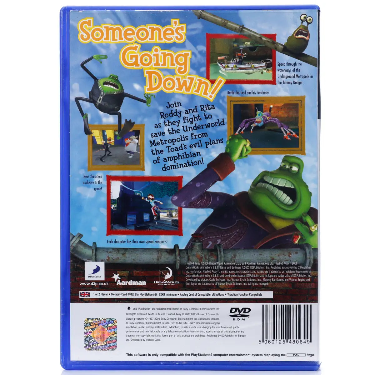 DreamWorks & Aardman Flushed Away - PS2 spill - Retrospillkongen