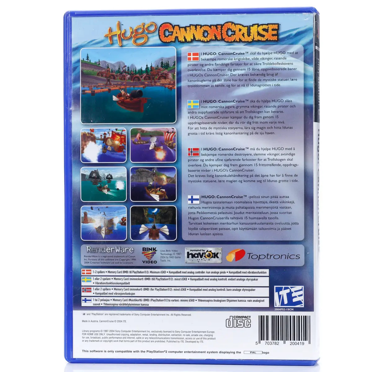 Hugo: Cannon Cruise - PS2 spill - Retrospillkongen